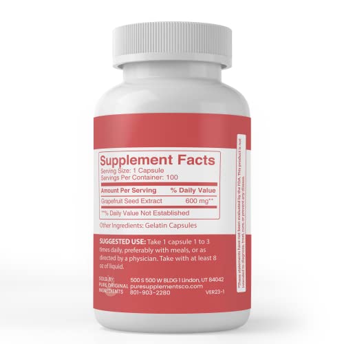 Pure Original Ingredients Grapefruit Seed Extract (100 Capsules) Always Pure, No Additives