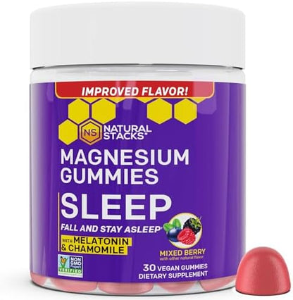 Natural Stacks Magtech + Sleep Magnesium Gummies Bundle - 4 Forms of Magnesium - Supports Relaxation and Brain Health* - 120 Pieces