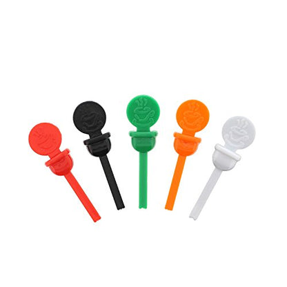 StixToGo Variety Pack Circle Beverage Plug for Disposable Lids, Red, Green, Orange