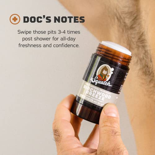 Dr. Squatch Natural Deodorant for Men 4 Pack Fresh Falls – Odor-Squatching Men's