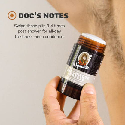 Dr. Squatch Natural Deodorant for Men 4 Pack Fresh Falls – Odor-Squatching Men's