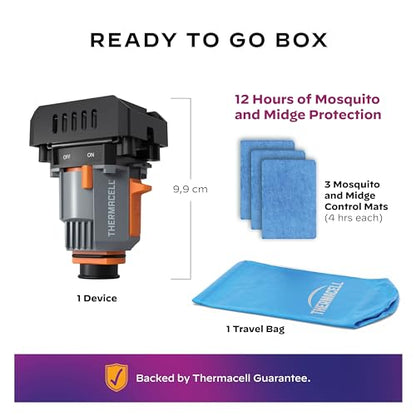 Thermacell Backpacker Mosquito & Midge Protector; Includes 3 x 4hr Mats; Runs
