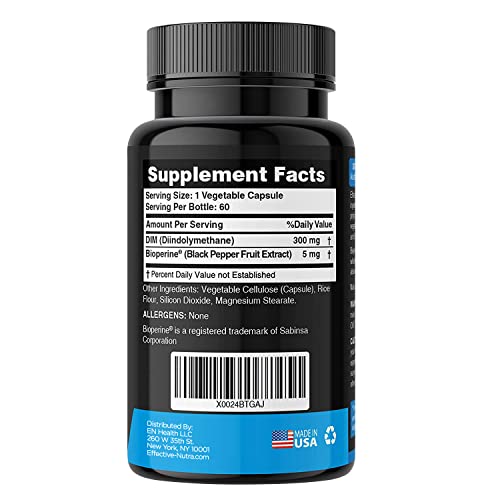 Effective Nutra Dim Supplement 300mg Capsule - Extra Strength Diindolylmethane DIM