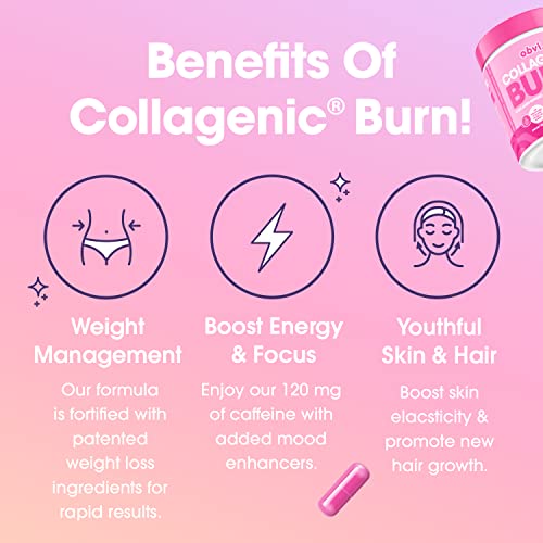 Obvi Collagenic Burn, Collagenic Fat Burner, Thermogenic Fat Burner for Weight Loss