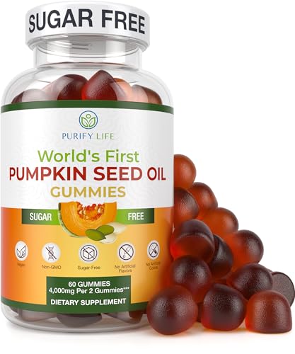 Sugar-Free Pumpkin Seed Oil Gummies (4,000mg/serving) Pumpkin Seed Oil for Hair Growth