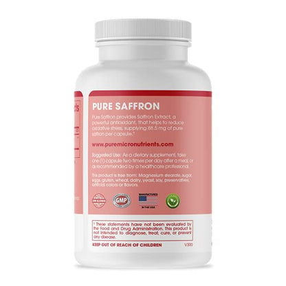 Saffron Supplements - 100% Pure Saffron Extract Capsules - Boost Energy & Mood