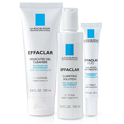 La Roche-Posay Effaclar Dermatological 3 Step Acne Treatment System