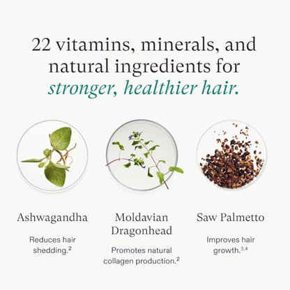 Nutrafol Women's Vegan Hair Growth Supplements, Plant-based and Gluten-free
