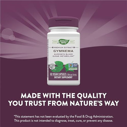 Nature's Way Gymnema Capsules, 500 mg per serving, 60 Count