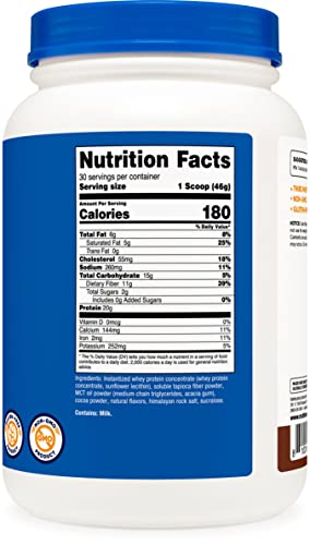 Nutricost Meal Replacement Shake Powder (Chocolate), 30 Servings - Protein, Non-GMO