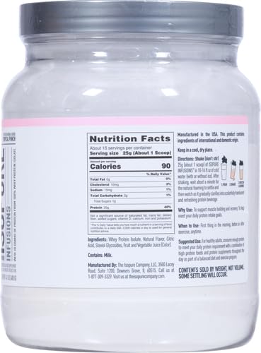 Isopure Protein Powder, Clear Whey Isolate Protein, Post Workout Recovery Drink Mix