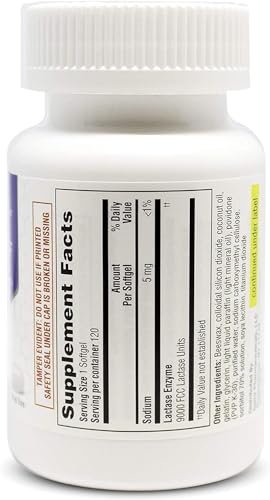 ValuMeds Fast Acting Dairy Relief Lactose Enzymes, 120 Softgels, Help Prevent Gas