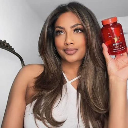 HAIRtamin Vegan Gummy Stars Hair Vitamins | Non-GMO | All Natural Biotin Hair Vitamin