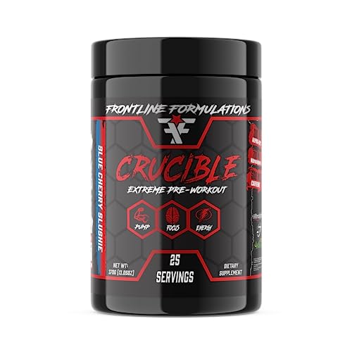 FRONTLINE FORMULATIONS Crucible Pre-Workout Powder, Explosive Workouts, Laser Focus