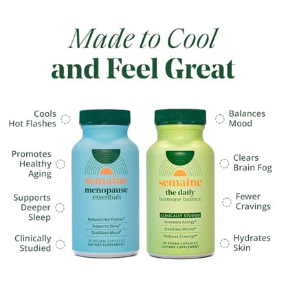 Semaine Peri/Menopause Bundle for Thicker Hair, Hot Flashes, Deeper Sleep, Fewer Cravings, Better Moods