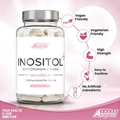 Myo-Inositol Capsules by Freak Athletics - Inositol Capsules with Chromium & Folate