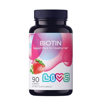 LIVS Biotin - Biotin Gummies, Gummy Vitamin for Hair, Skin, and Nail Growth, Biotin Supplement 