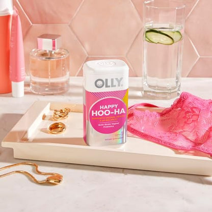OLLY Happy Hoo-Ha Capsules, Probiotic for Women, Vaginal Health and pH