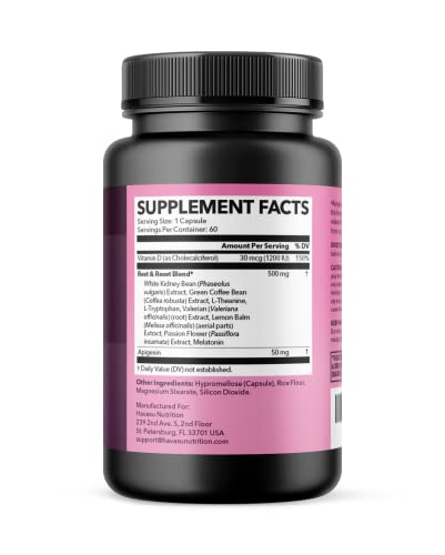Night Time Fat Burner for Women | Weight Loss and Sleep Support Blend With Apigenin