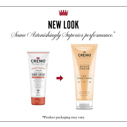 Cremo Coconut Mango Moisturizing Shave Cream, Astonishingly Superior Ultra-Slick