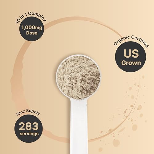 NatureBell Organic Myco Guardians 10 in 1 Mushroom Powder, 10oz | Fresh Superfood
