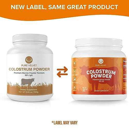 Pure Velvet Colostrum Powder for Gut Health, Bloating, Hair Growth, Immune Support