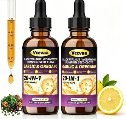 Wormwood Black Walnut Clove Parasite Cleanse 2 Pack, Lemon Flavor