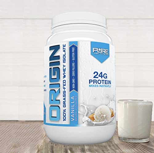 Pure Label Nutrition 100% Grass Fed Protein Isolate-Vanilla, Keto, Low Carb-2lbs