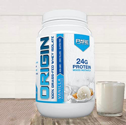 Pure Label Nutrition 100% Grass Fed Protein Isolate-Vanilla, Keto, Low Carb-2lbs
