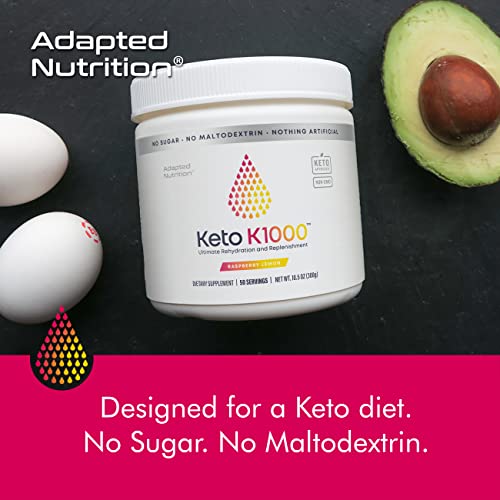 Hi-Lyte Keto K1000 Electrolyte Powder | Raspberry Lemon | Hydration Supplement Drink