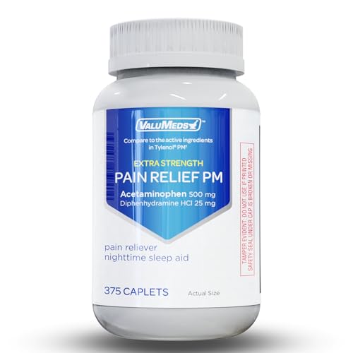 ValuMeds PM Pain Reliever and Nighttime Sleep Aid (375 Count) Acetaminophen 500mg