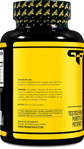 Primaforce Nitric Oxide Booster (2,250mg, 120 Capsules) - 40 Servings of Our High Potency