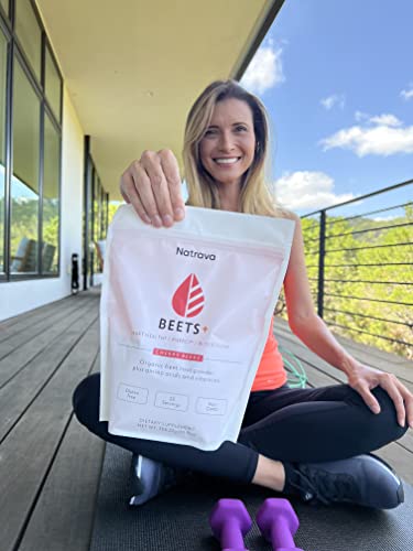 Natrava Beets+ | Organic Beet Root Powder, Vitamins, and Prebiotics | Supports Healthy