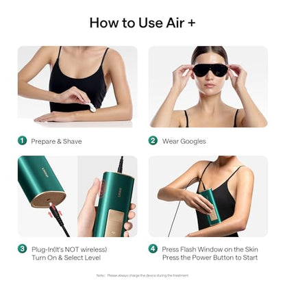 Ulike Laser Hair Removal for Women and Men, Air+ IPL Hair Removal Device with Ice