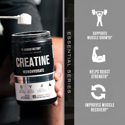 Jacked Factory Nitrosurge Pre-Workout in Sour Peach Rings & Creatine Monohydrate for Men & Women