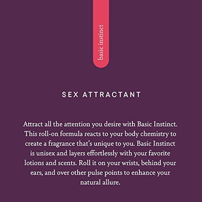 Pure Romance Basic Instinct Pheromone Perfume for Women – Enhanced Long Lasting Roll