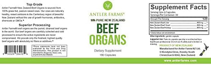 Antler Farms New Zealand Primal Pack - 3 Bottle Bundle | Grass Fed Beef Liver, Beef Organs, Bone & Marrow Supplement Bundle, Cold Processed, Pure and Clean, 3 Bottles