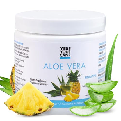 Yes You Can! Organic Aloe Vera Drink Mix - Super Greens Powder - Energy Drink Powder 