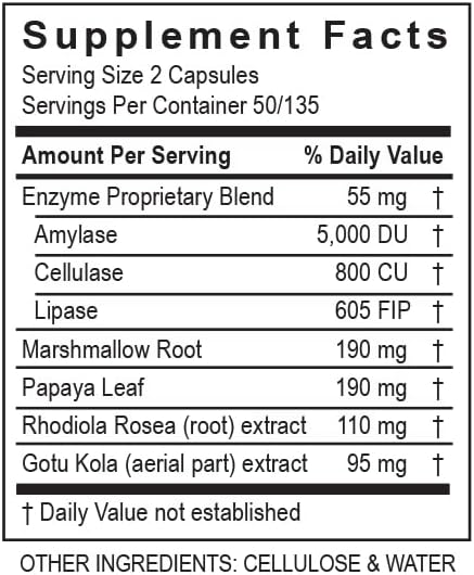 TRANSFORMATION THE GENESIS OF GOOD HEALTH - GastroZymeDigestive Supplement, Uniquely Formulated with Enzymes & Papaya Leaf, Plant Based with Herbs, Soothes - Relieves Gastrointestinal Discomfort, 100