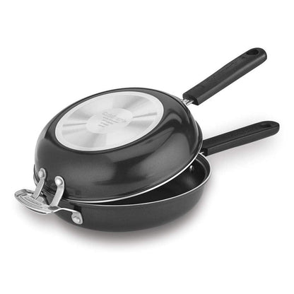 Cuisinart FP2-24BK 10-inch Nonstick Set Frittata Non-Stick Sauce Pan, Black/Stainless 