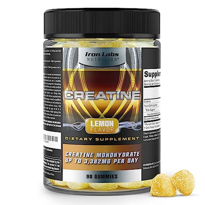 Iron Labs Nutrition Creatine for Men & Women (90 Gummies) - 3,382mg per Serving 