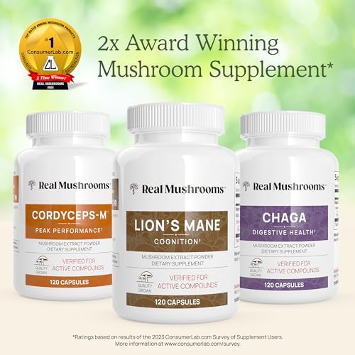 Real Mushrooms Cordyceps Capsules - Performance Mushroom Extract Supplement