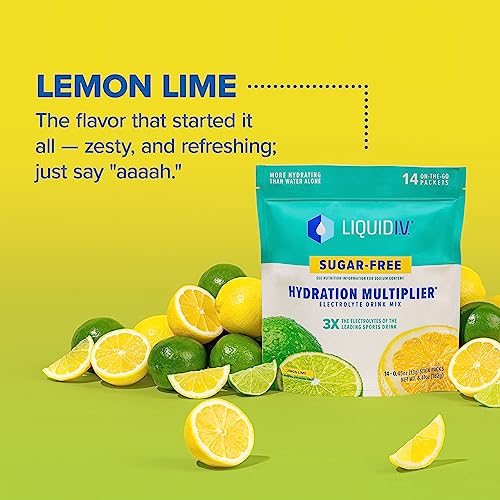 Liquid I.V. Sugar-Free Hydration Multiplier - Lemon Lime – Hydration Powder Packets