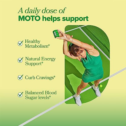 MOTO Metabolism Support for Women - Natural Energy, Curb Cravings, Healthy Metabolism - EGCG