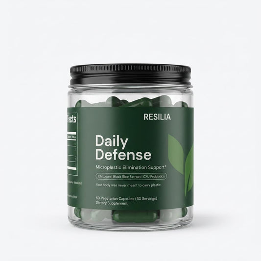 Resilia Daily Defense Capsules – Chitosan 800mg + Probiotics & Black Rice Extract – Digestive & Gut Health Support – Antioxidant Formula – Non-GMO, Gluten-Free, 60 Capsules