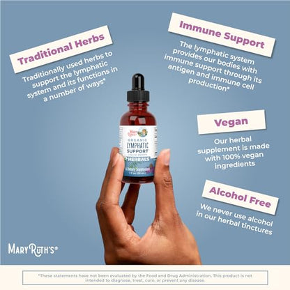 MaryRuth Organics Lymphatic Support Drops, USDA Organic Immune Support Supplement