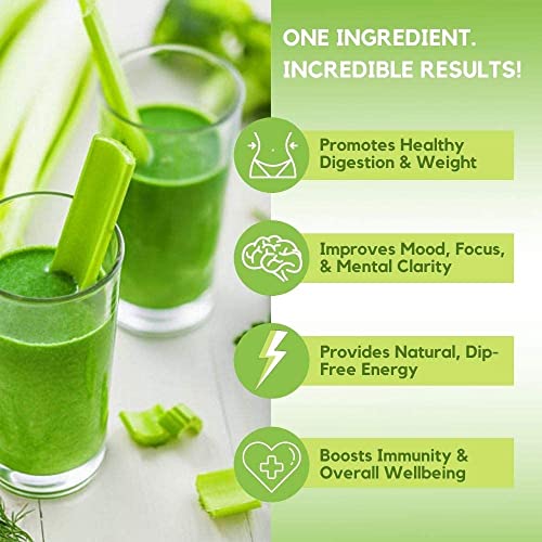 Organic Celery Juice Powder (40 Servings) Supports Gut Health, Detox Juice Cleanse
