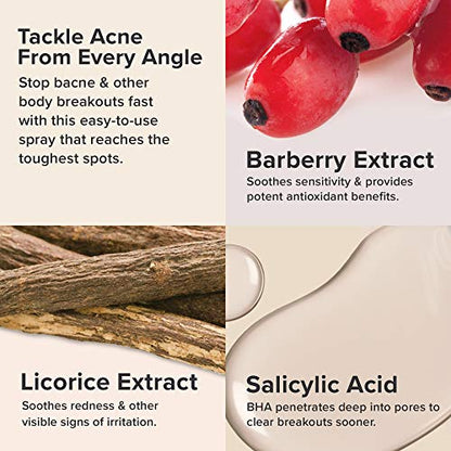 Paula's Choice CLEAR Back & Body Exfoliating Acne Spray, 2% BHA (Salicylic Acid)