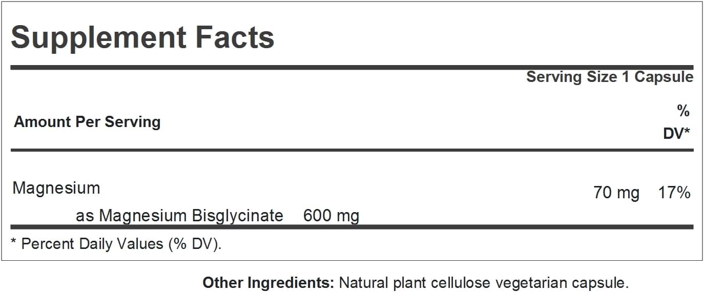 Andrew Lessman ProCaps Magnesium Bisglycinate, 240 Capsules | Magnesium bisglycinate providing gentle, highly bioavailable magnesium in convenient easy-to-swallow capsules.