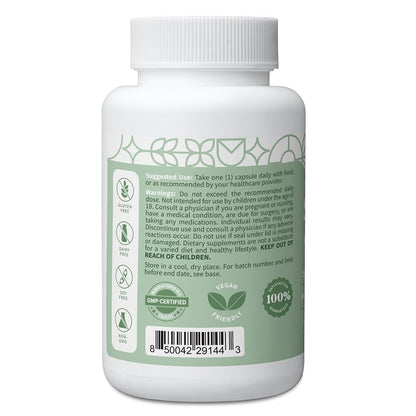 Pattern Wellness Sea Moss Complex – Sea Moss, Burdock Root, Bladderwrack, Vitamin C & Ginger – Supports Immune & Digestive Health – Vegan, Non-GMO – 30 Capsules